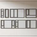 Modern windows combination windows glass windows floor-to-ceiling windows balcony windows bay windows bedroom windows sliding windows casement windows doors and windows 3d model