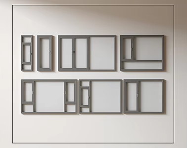 Modern windows combination windows glass windows floor-to-ceiling windows balcony windows bay windows bedroom windows sliding windows casement windows doors and windows 3d model