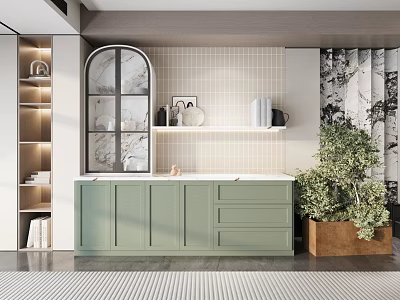 Modern Kitchen Internet Celebrity Kitchen 3d model