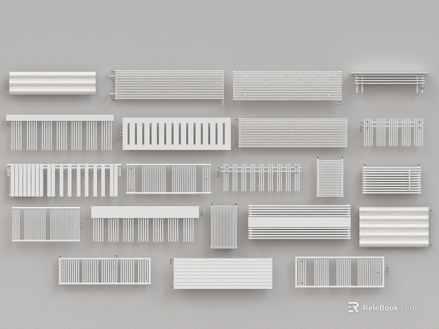 Various Stylish Radiator Designs For Home Heating 3d model 