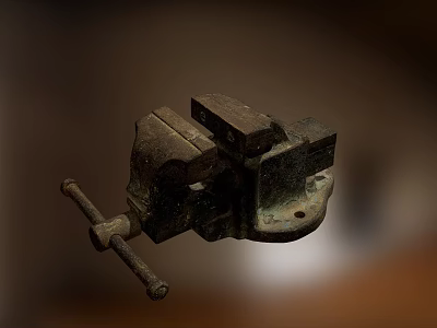 Heavy Duty Metal Bench Vise For Industrial Workshop Clamping Workpieces On Workbench 3d model