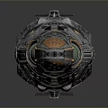 Futuristic Sci Fi Spaceship With Metallic Surface And Green Accents For Space Exploration