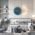 Modern Stylish Kids Bedroom With Bed Desk And Playful Decor