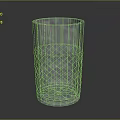Clear Glass Cup With Diamond Pattern Design For Daily Household Use