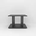 Modern Black Coffee Table With Minimalist Design And Sturdy Two Tier Structure