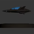 Detailed Batman Themed Spaceship Model Decorative Display With Logo Base 3d model
