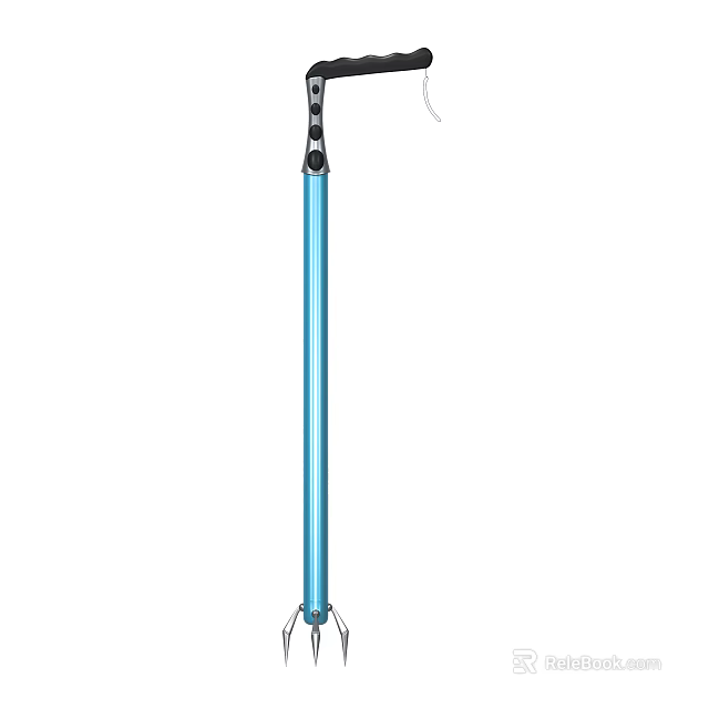 Other Blue Long Shaft Tool With Black Grip And Metal End Parts 3d model 