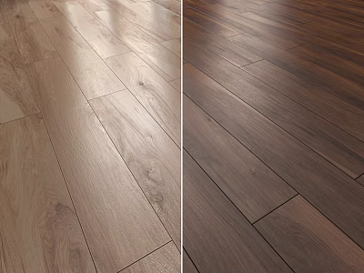 Beautiful Wooden Flooring Showcasing Light And Dark Tones With Natural Grain Patterns 3d model