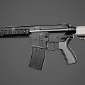 Modern Tactical Rifle Design With Black Handguard Magazine Silver Stock And Rail 3d model
