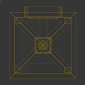 Modern Black Wall Lamp With Geometric Structure And Warm Illuminated Light