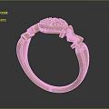 Elegant Rose Gold Ring With Pave Gemstone Setting And Unique Band Design