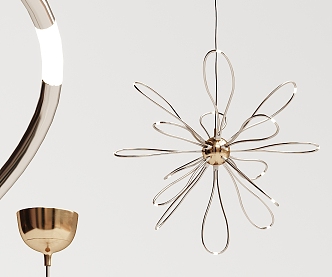 Modern chandelier metal small chandelier 3d model