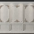 Elegant Classic Wainscoting Design With Ornate Carved Trim And Panel Details