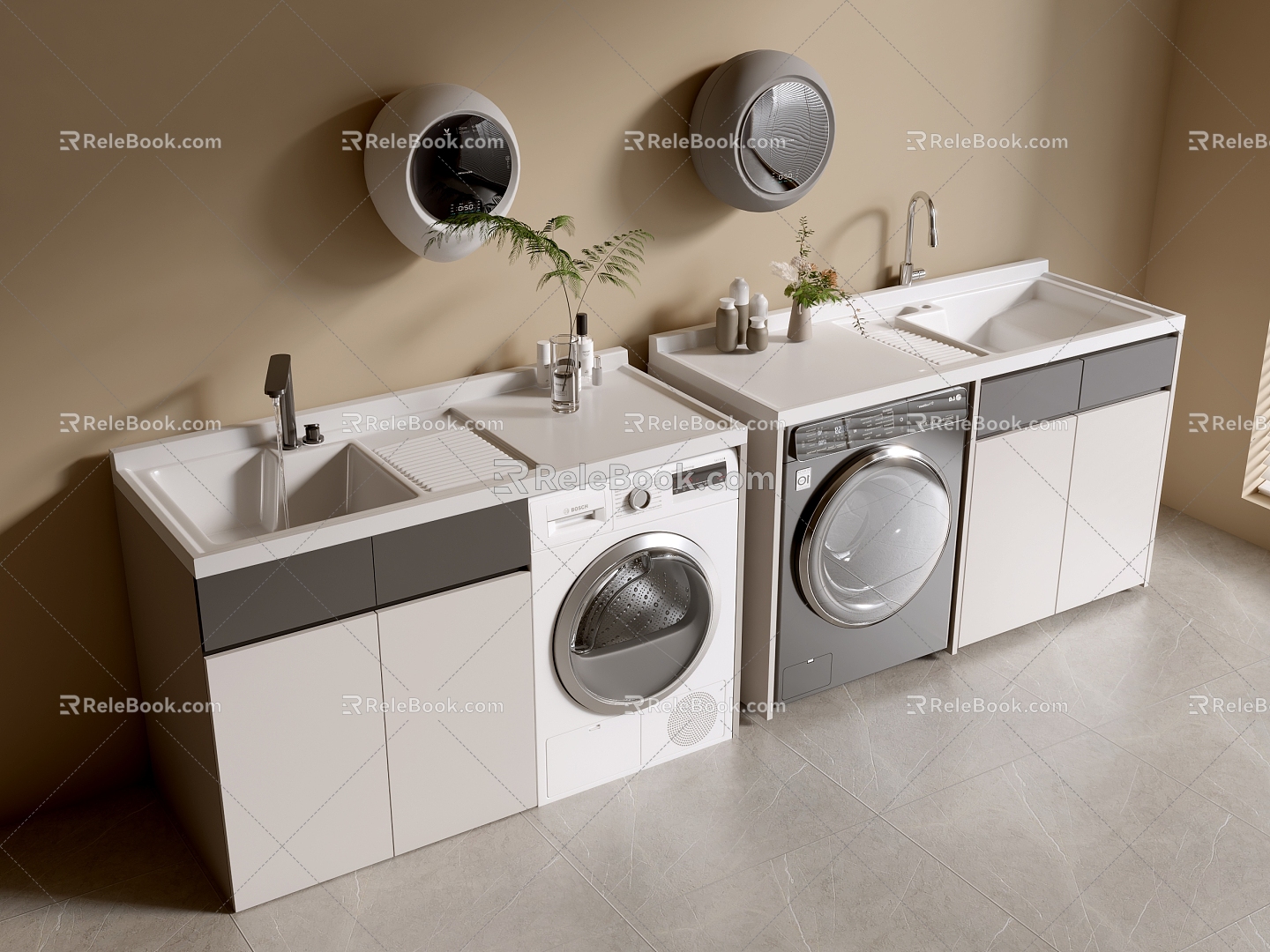 Washing machine cabinet model