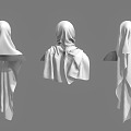 Turban Square Scarf Scarf Scarf Scarf Greek Nuns Cloth Cloth Pleated Cloth 3d model