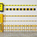 Modern gate access control gate lever deceleration belt electric door 3d model