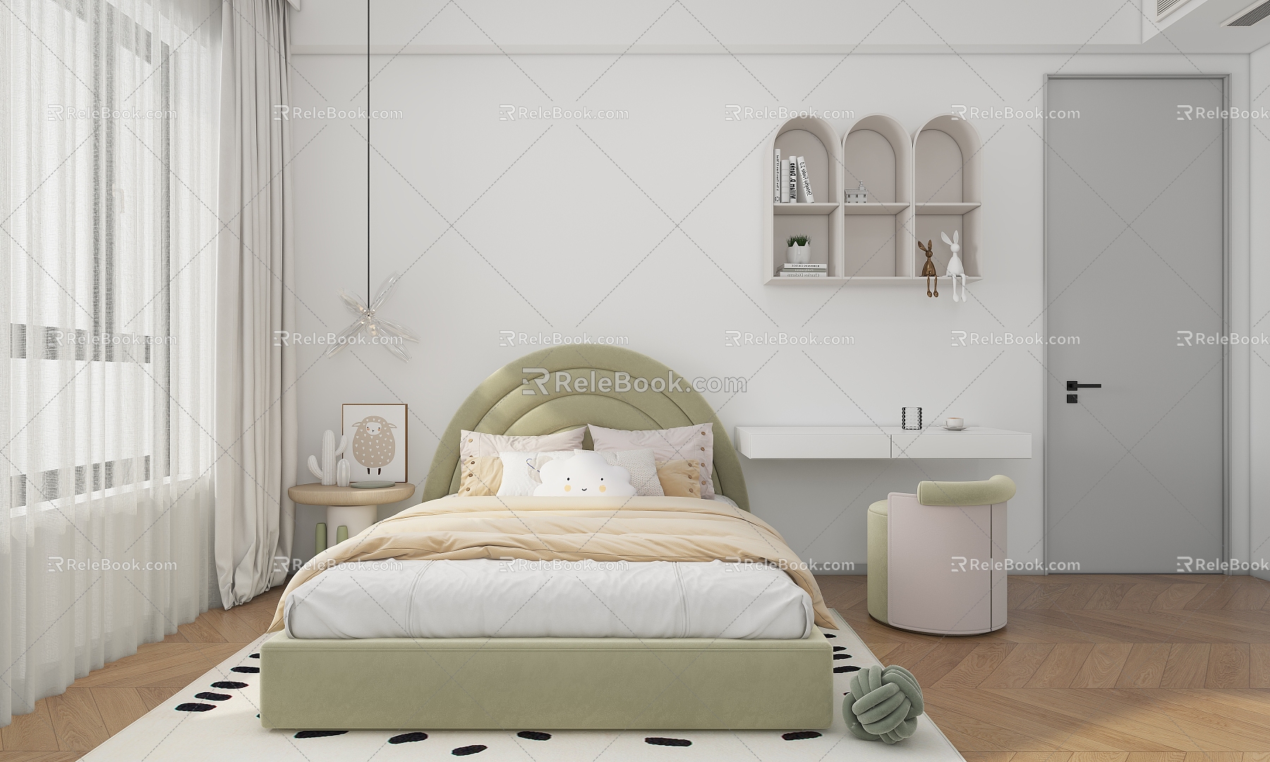 Modern Home Children's Room 3d model