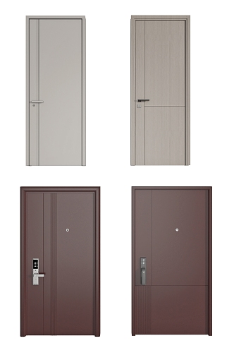 Security Door Entry Door Swing Door Wooden Door 3d model