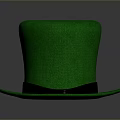 Stylish Green Velvet Top Hat With Black Band For Daily Use And Fashion Accessory