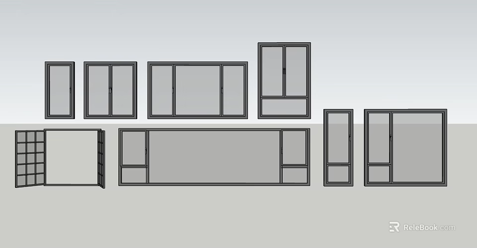 Stylish Casement Windows With Modern Designs And Multiple Frame Options 3d model