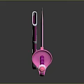 Pink Decorative Sword With Matching Sheath Crossed On Glossy Black Background