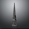 Tall Stone Obelisk Architectural Structure With Detailed Carving And Classical Design 3d model