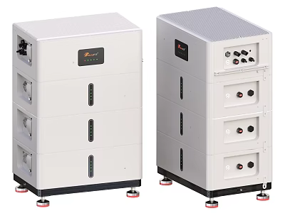 Industrial Power Supply Equipment With White Cabinet Multiple Interfaces And Mobile Wheels 3d model