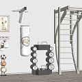 Modern Fitness Equipment 3d model