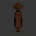 Futuristic Brown Spaceship Design with Detailed Antennas and Platform Structures for Deep Space Exploration Missions