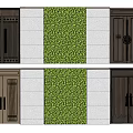 New Chinese Style Gate Patio Door 3d model