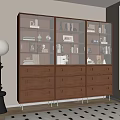 Antique bookcase floor lamp 3d model