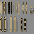 New Chinese handle hardware handle 3d model