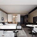 Hotel Rooms Modern Rooms 3d model