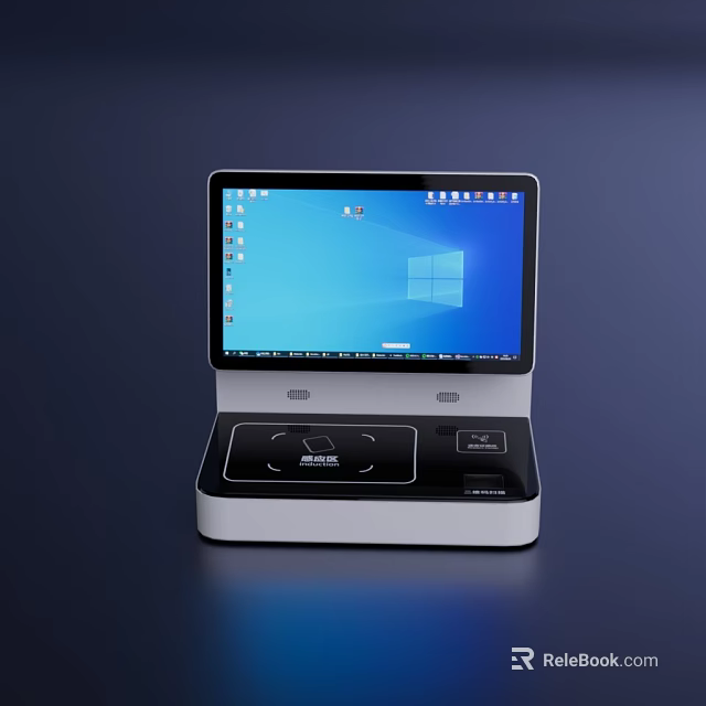 Modern All in One Desktop Computer With Windows Interface And Sleek Design 3d model 