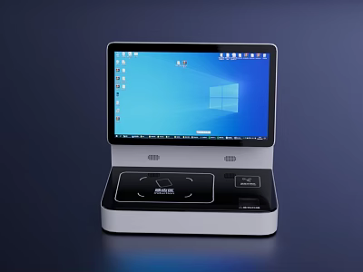 Modern All in One Desktop Computer With Windows Interface And Sleek Design 3d model