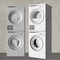 Modern washing machine washing and drying machine 3d model