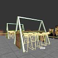 Modern Venue Outdoor Commercial Exterior Roof Commercial Exterior Roof Outdoor Bar Stool Release Small Venue 3d model