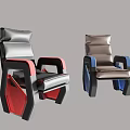 Modern Designed Chairs With Red Black And Blue Brown Color Details