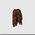 Stylish Vibrant Ethnic Patterned Shawl With Detailed Colorful Geometric Designs And Fringes