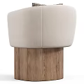 Modern Velvet Armchair With Houndstooth Cushion And Dark Wooden Base