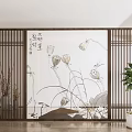 New Chinese Style Screen Partition 3d model