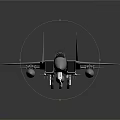 Fighter Jet Model With White Body Red Markings And Missiles On