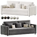 Modern Two Seater Sofa Design With Color Options And Decorative Pillows 3d model