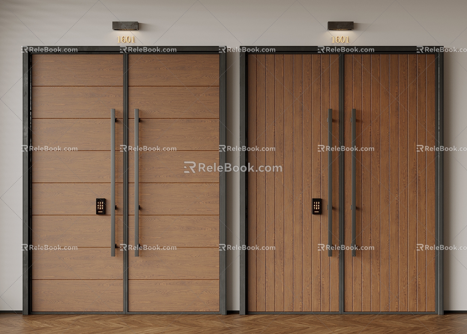 Double door swing door entry door security door opposite door door door number 3d model