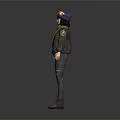 Woman In Worn Patched Jacket With Goggles Cap And Bloodstained Baseball Bat
