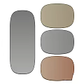 Decorative Mirrors With Brown Beige Gray Tones And Oval Irregular Shapes For Home Decor