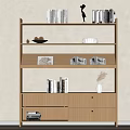 Log wind bookshelf 3d model