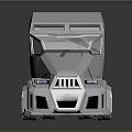 Futuristic Truck 3D Model With Sleek Design Large Windows And Metallic Finish