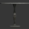 Elegant Round Furniture Table With Decorative Patterned Top And Spiral Carved Leg