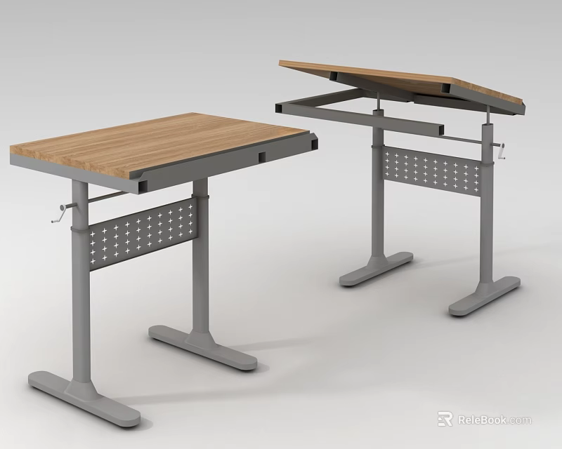 School Adjustable Desks To Support Flexible Learning In Modern Classrooms 3d model